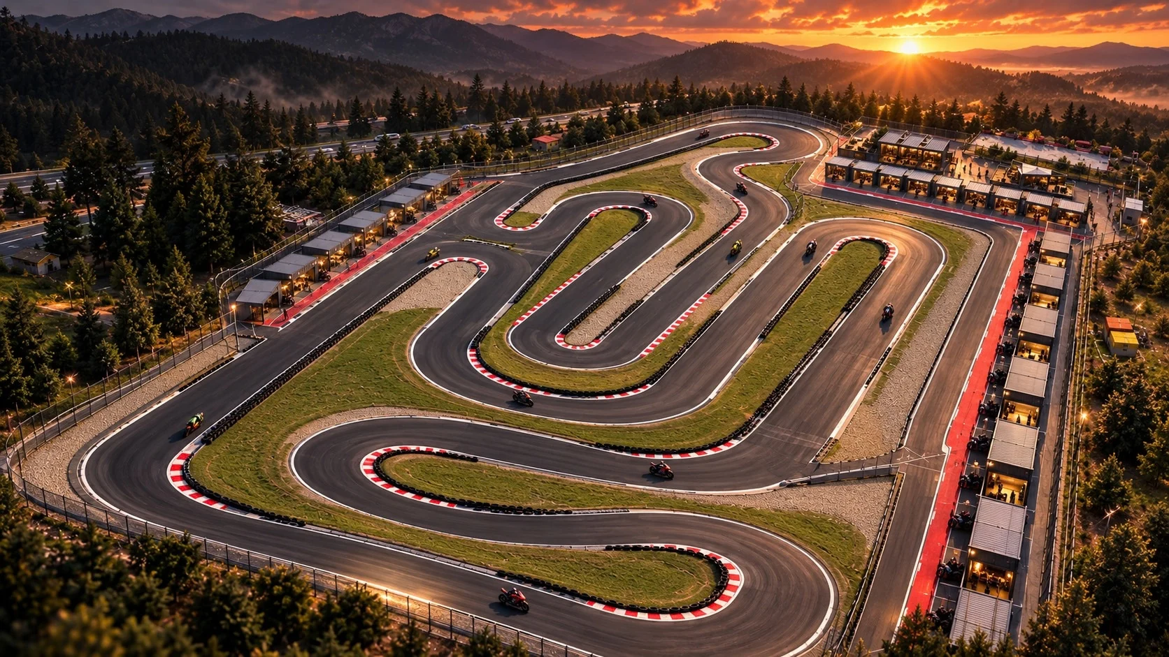 Visualización aérea del circuito de El Arenal
